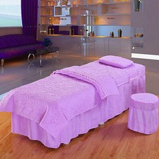킹침대커버 마케팅 단색 미용샵침대 커버 4개세트 미용실 안마 추천 머리감기 전용 침대커버, C14-둥근헤드 사종 세트 70.185