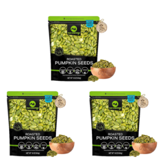 유기농 호박씨 볶은 무염 넛크레이빙 NUT CRAVINGS Roasted Unsalted Pumpkin Seeds, 3개, 454g