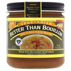 베러댄부용 베지테리언 시즈닝 노 치킨베이스 조미료 육수 Better Than Bouillon 227g 4병, 4개