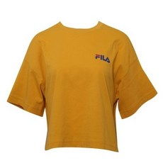 휠라 (Fila) 베이직 크롭 핫썸머 반팔티 티셔츠 화이트 옐로우 (코스트코) 17개