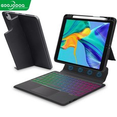 GOOJODOQ 구조독 매직 키보드 케이스 펜슬함 아이패드 10.2 7 8 9 세대 마그네틱 분리형 RGB 커버, 7 8 9 Gen 10.2, Black Korean