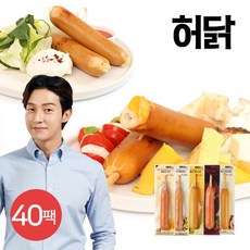 허닭 [허닭] 닭가슴살 소시지 후랑크 70g 5종 40팩, 40개