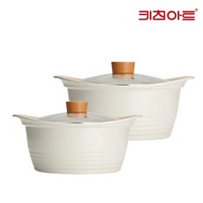 키친아트 베이직인덕션 세라믹코팅 냄비 2종20+24, 단품, 1개