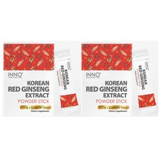 Inno Health Korean Red Ginseng Powder 뉴질랜드 이노헬스 코리아 진셍 인삼 파우더 1.2g 30스틱 2팩, 2개