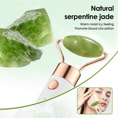 얼굴 및 목용 제이드 롤러 마사지기 레드 블루 라이트 전기 페이스 리프트 장치 피부 회춘 안티 에이징 눈 마사지 긁기
