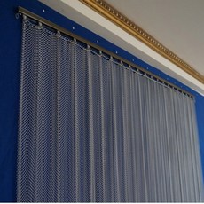 천장 룸 스크린 장식 드레이퍼 파티션 메쉬 커튼, 1.2mm wire 6mm hole, 1개