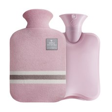 일이공팔 니트 커버 휴대용 핫팩 찜질팩 심플 보온 보냉 물주머니 1L, 핑크, 1개