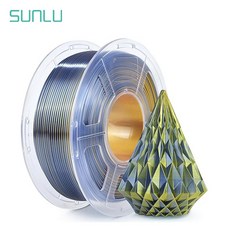 SUNLU 실크 PLA 플러스 3D 프린터 필라멘트 1kg/스풀 1 75mm 0 02mm Rabinbow 듀얼 및 트리플 컬러, 3) SILK Black Gold