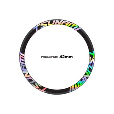 쓰나미 자전거 휠 데칼스티커 TSUNAMI 42mm 12장 1set, 1세트, 오팔핫핑크