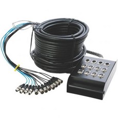 온스테이지 8 x 4 XLR 스테이지 스네이크 블랙 50피트 SNK8450V2, 50 Foot