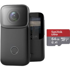 SJCAM 오토바이 라이딩 헬멧 레코더 + 64GB 메모리 카드 액세서리 패키지, C200