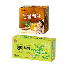 담터 둥굴레차 100T + 꽃샘 현미녹차 100T (200T), 120g, 1개