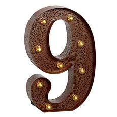 금속 자막 번호 9는 첫 번째 결혼식 술집 가정 및 어린이집의 벽을 비 춥니 다. 번호 12 (녹) (12" 9), 12", 9