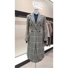 데코 [데코] W몰 체크 롱 자켓 DCJK81203W