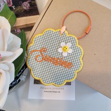 낮잠이불자수이름표