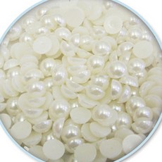 반쪽진주 원 8MM 흰색 통 데코진주 반원진주 대용량팩