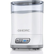 OMORC 유아용 젖병 소독기 및 건조기 550W 유아용 우유 워머 LCD 디스플레이가있는 전기 스팀 소독기 자동 전원 끄기 5-in, 단일옵션