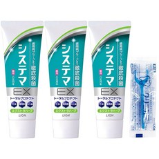시스테마 EX 의약외품] 엽서 엑스트라 허브 치약 치주병 불소130g×3개+치실포함, 3개