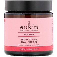 Sukin 보습 데이 크림(Day Cream) 로즈힙 120ml(4.06fl oz) 크림, 1개