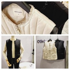 폴앤조트위드배색양모베스트