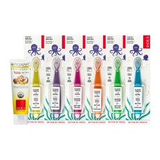 [어린이 칫솔6개 + 치약1세트!!] Radius Kids Toothbrush & Toothpaste set(슈퍼 소프트 칫솔모), 토츠 플러스(3세 이상)