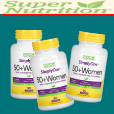 여성용비타민 오십세이상 SuperNutrition 50+여성종합비타민 SimplyOne 트리플파워 철분무함유 [90정*3병]