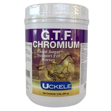Uckele G.T.F. Chromium Horse Supplement - Equine Vit Uckele GTF 크롬 말 보조제 - 말 비타민 및 미네랄 보조제 - 2파운드(lb, 1개, 997.9g
