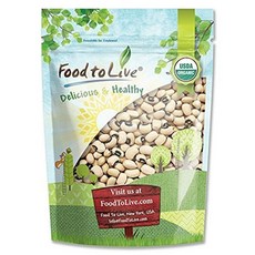 푸드투리브 검은눈콩 동부콩 1.36kg-블랙아이드피스 Food to Live Organic Black-Eyed Peas Raw Dried Cow Peas