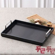 무쇠 사각 철판 요리 6T 1호 떡볶이 곱창 구이 팬 판 닭갈비 호떡 순대 볶음