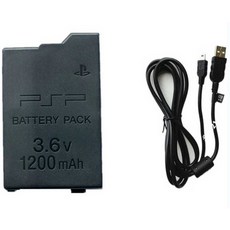 소니 PSP 호환 배터리 2000 3000 충전 케이블, 1개, 상세페이지 참고, 배터리+PSP충전2m
