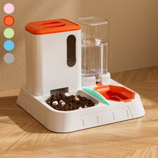 델라무드 대용량 반려동물 자동 급수식기 디스펜서 30cm, 1개, 4.오렌지색, 1.3L