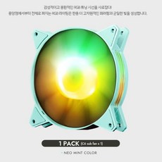 PC시스템 쿨러 공랭 C6S RGB(네오 민트 1PACK)