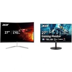 acer 337861 사무 게이밍 에이서 모니터 27인치 커브드 ED273 Abidpx, WQHD 170Hz + Monitor, 27-inch - tv모니터커브드