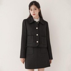 [엔터식스]로엠 카라 트위드 자켓RMJKD4TR55