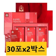 정관장 홍삼대정 데일리스틱 + 쇼핑백(부모님 건강선물)(추석선물)60포, 2개, 30포