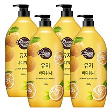 [메리박스] 샤워메이트 유자향 바디워시 (1200ml) 대용량, 1200g, 4개