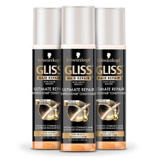 Gliss 글리스 헤어 복구 리브인 컨디셔너 심하게 손상된 201ml 3팩, 1개, 726g