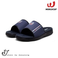 [SJshoes] 푹신한 쿠션 다용도 패션 빅사이즈 왕발 슬리퍼 월드컵 로만 NAVY