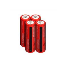 Lightbole 4PCS Liion Rechargeable 18650 Batteries 37V 4000AMH Button Top for Led Flashlight Toys, One Color, One Size