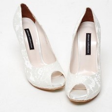 (아이보리)914 웨딩 속가보시 오픈토 11.0 cm 공단 레이스 킬힐