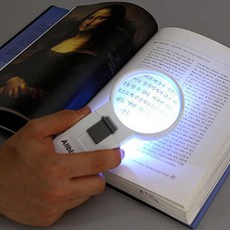 뉴질랜드 블랙셀 LED 조명 손잡이 돋보기 확대경 6978, 단일상품