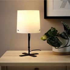 이케아 발라스트 LED 탁상스탠드 블랙/화이트 소형 단스탠드 미니 독서등 탁상 조명, 발라스트 (105.045.66) + E14 전구