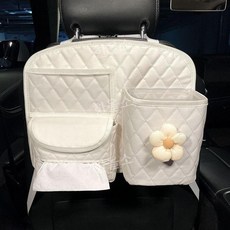 틈새 자동차 폴딩형 뒷좌석수납함 카니발수납함 상판 사이드포켓 블랙 테이블 차량용수납함 트렁크 다용도 편리한차량시트백 운전석 차량수납 세트 가죽 차량정리함 차량컵홀더 활용도높은sma, 화이트 베이지 작은 꽃 이너 버킷 별매, 1개
