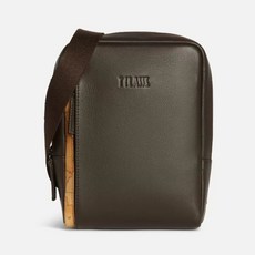 Prima Classe Geo Classic leather shoulder bag Brown 01EBV5G54256000500
