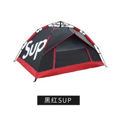 원터치 텐트 팝업텐트 전자동 3-4인용 야외 캠핑, 블랙, 3-4인