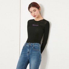 에고이스트 레터링 슬림 라운드넥 풀오버 EK3KL864