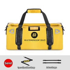 락브로스오토바이 Travel Dry Duffel 백 방수 Duffel Rear Pannier 백 60L, Yellow Rear Bag (55L)