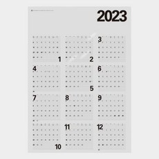 2023 투명 포스터 달력 대형 1년기록, 단품, 단품