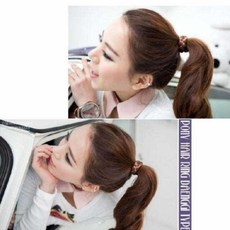 [DS] 땋은 머리끈 벼머리 헤어링 브라운