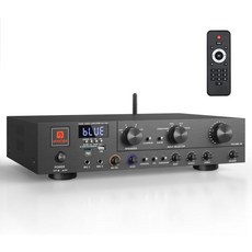 방고아 스테레오 오디오 증폭기 수신기 무선 5.1 채널 사운드 800W 최대 전력 시스템 USB TF FM 2 마이크 입력 스피커 스튜디오